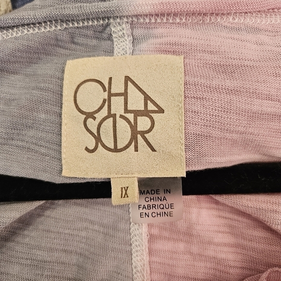 Chaser Plus Tie-Dye Waffle Top Size 1X - Picture 7 of 9